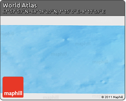 Physical 3D Map of the Area around 68° 8' 7" N, 7° 43' 29" E