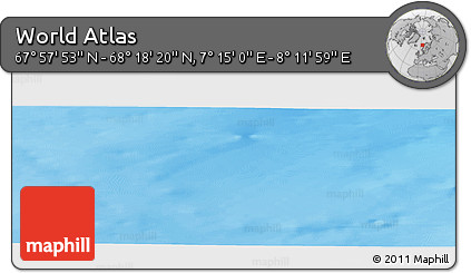 Physical Panoramic Map of the Area around 68° 8' 7" N, 7° 43' 29" E