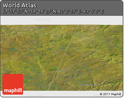 Satellite 3D Map of the Area around 68° 8' 7" N, 82° 31' 30" E