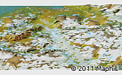 Satellite 3D Map of the area around 68° 8' 7" N, 91° 1' 30" E