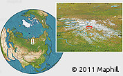 Satellite Location Map of the area around 68° 8' 7" N, 94° 25' 30" E