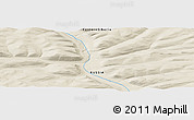 Shaded Relief Panoramic Map of the area around 68° 8' 7" N, 94° 25' 30" E