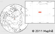 Blank Location Map of the area around 68° 8' 7" N, 99° 31' 30" E