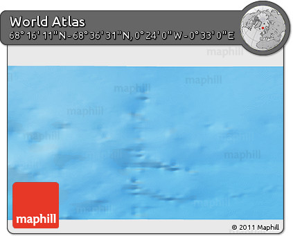 Physical 3D Map of the Area around 68° 26' 21" N, 0° 4' 30" E