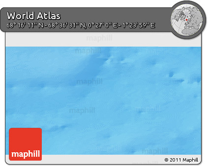 Physical 3D Map of the Area around 68° 26' 21" N, 0° 55' 29" E