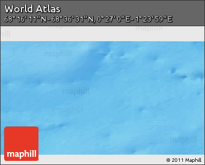 Physical 3D Map of the Area around 68° 26' 21" N, 0° 55' 29" E