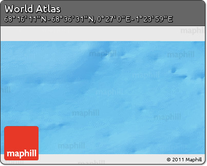 Physical 3D Map of the Area around 68° 26' 21" N, 0° 55' 29" E