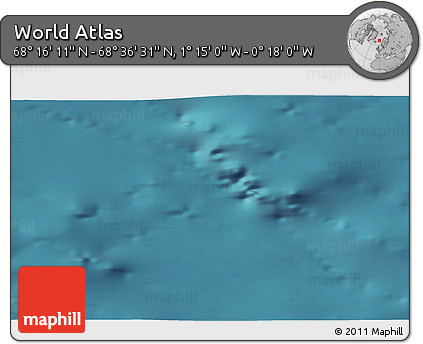 Satellite 3D Map of the Area around 68° 26' 21" N, 0° 46' 30" W