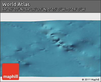 Satellite 3D Map of the Area around 68° 26' 21" N, 0° 46' 30" W