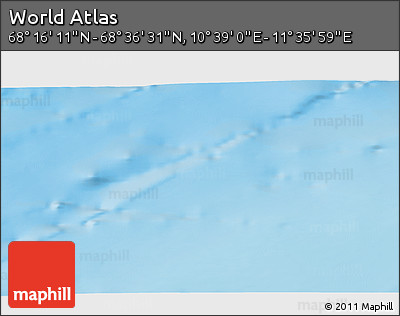 Physical 3D Map of the Area around 68° 26' 21" N, 11° 7' 30" E