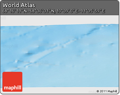 Physical 3D Map of the Area around 68° 26' 21" N, 11° 7' 30" E