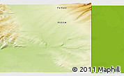 Physical 3D Map of the area around 68° 26' 21" N, 137° 46' 30" E