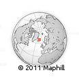 Outline Map of the Area around 68° 26' 21" N, 14° 22' 30" W, rectangular outline