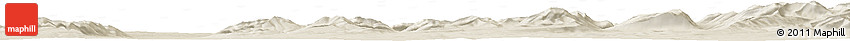 Shaded Relief Horizon Map of the Area around 68° 26' 21" N, 151° 13' 29" W