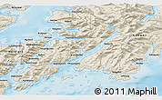 Shaded Relief 3D Map of the area around 68° 26' 21" N, 15° 22' 30" E