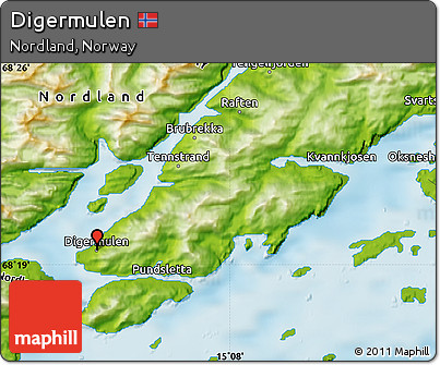 Physical Map of Digermulen