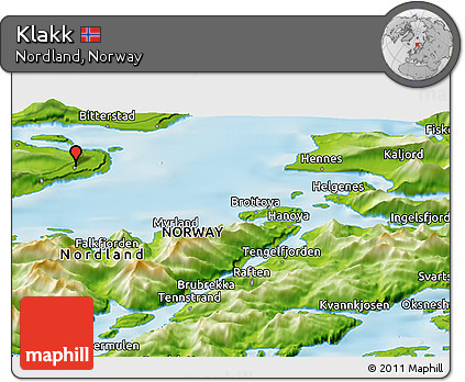 Physical Panoramic Map of Klakk