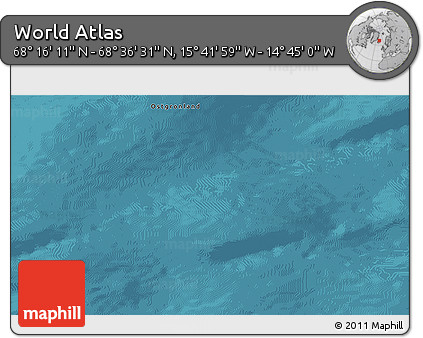 Satellite 3D Map of the Area around 68° 26' 21" N, 15° 13' 29" W