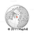 Outline Map of the Area around 68° 26' 21" N, 17° 46' 29" W, rectangular outline