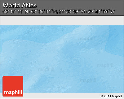 Political 3D Map of the Area around 68° 26' 21" N, 21° 10' 29" W