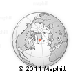 Outline Map of the Area around 68° 26' 21" N, 37° 19' 30" W, rectangular outline