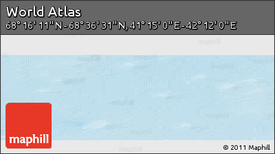 Physical Panoramic Map of the Area around 68° 26' 21" N, 41° 43' 30" E