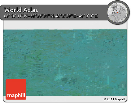 Satellite 3D Map of the Area around 68° 26' 21" N, 48° 31' 29" E
