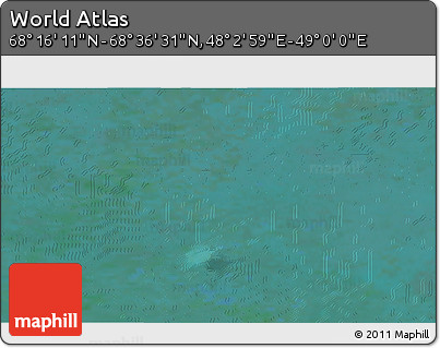 Satellite 3D Map of the Area around 68° 26' 21" N, 48° 31' 29" E
