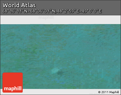Satellite 3D Map of the Area around 68° 26' 21" N, 48° 31' 29" E
