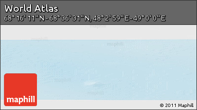 Physical Panoramic Map of the Area around 68° 26' 21" N, 48° 31' 29" E