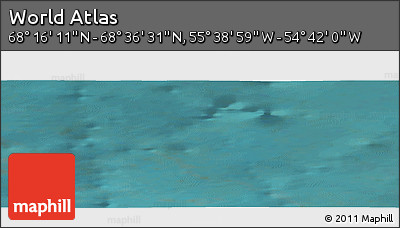 Satellite Panoramic Map of the Area around 68° 26' 21" N, 55° 10' 29" W