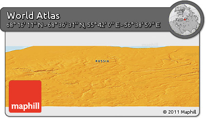 Political Panoramic Map of the Area around 68° 26' 21" N, 56° 10' 29" E