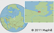 Savanna Style Location Map of the area around 68° 26' 21" N, 68° 55' 30" E