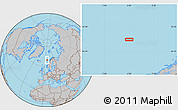 Gray Location Map of the area around 68° 26' 21" N, 6° 1' 30" E