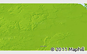 Physical 3D Map of the area around 68° 26' 21" N, 76° 34' 29" E