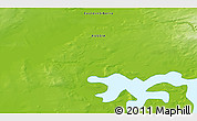 Physical 3D Map of the area around 68° 26' 21" N, 89° 19' 29" E