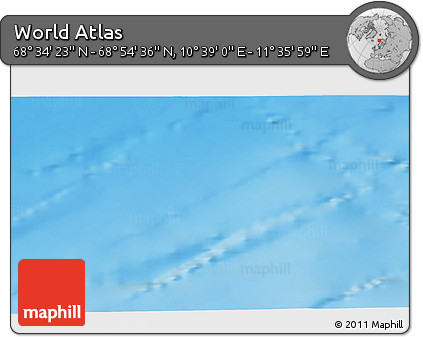 Physical 3D Map of the Area around 68° 44' 30" N, 11° 7' 30" E
