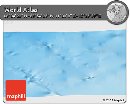 Physical 3D Map of the Area around 68° 44' 30" N, 11° 58' 29" E