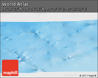 Physical 3D Map of the Area around 68° 44' 30" N, 11° 58' 29" E