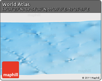 Physical 3D Map of the Area around 68° 44' 30" N, 11° 58' 29" E