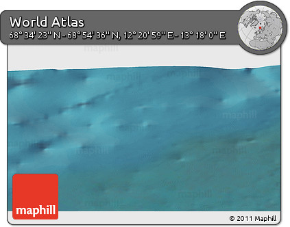 Satellite 3D Map of the Area around 68° 44' 30" N, 12° 49' 29" E