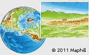 Physical Location Map of the area around 68° 44' 30" N, 152° 4' 29" W