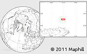 Blank Location Map of the area around 68° 44' 30" N, 15° 13' 29" W