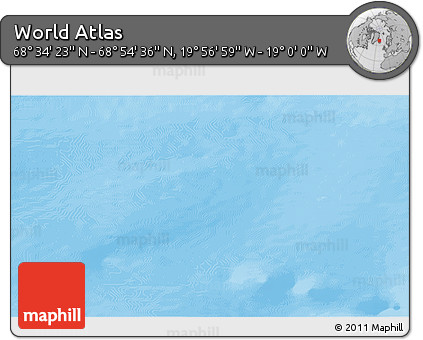 Physical 3D Map of the Area around 68° 44' 30" N, 19° 28' 30" W