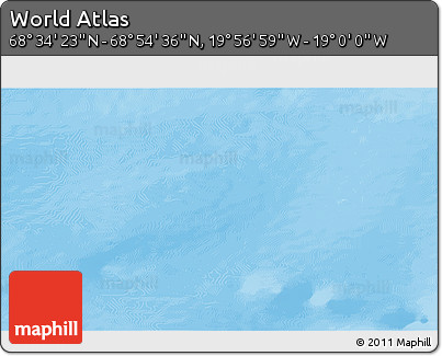 Physical 3D Map of the Area around 68° 44' 30" N, 19° 28' 30" W