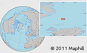 Gray Location Map of the area around 68° 44' 30" N, 19° 28' 30" W