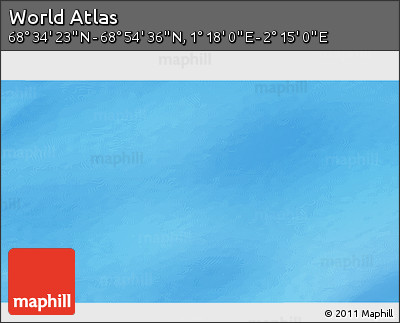 Physical 3D Map of the Area around 68° 44' 30" N, 1° 46' 29" E