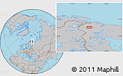 Gray Location Map of the area around 68° 44' 30" N, 30° 40' 29" E