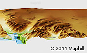 Physical Panoramic Map of the area around 68° 44' 30" N, 32° 13' 30" W