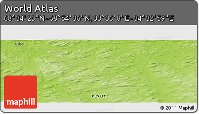 Physical Panoramic Map of the Area around 68° 44' 30" N, 34° 4' 30" E